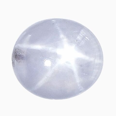 Natural gray star sapphire gemstone