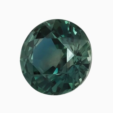 Natural green-blue sapphire gemstone