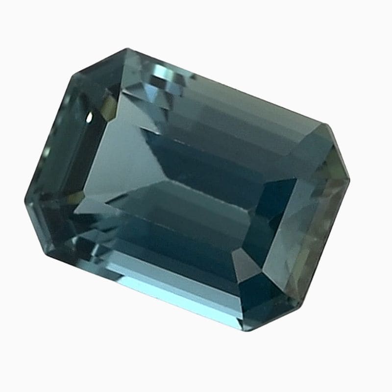 Natural green-blue sapphire gemstone