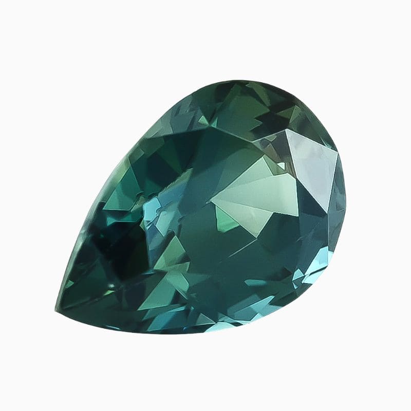 green-blue sapphire gemstone