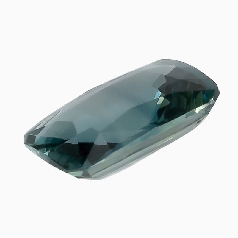 unheated green-blue sapphire gemstone