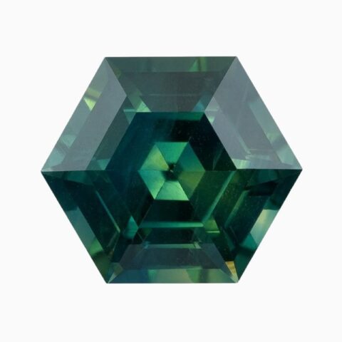 Natural green-blue sapphire