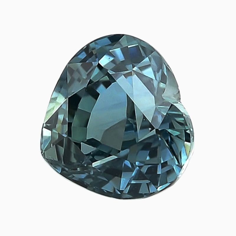 Natural teal green-blue sapphire gemstone
