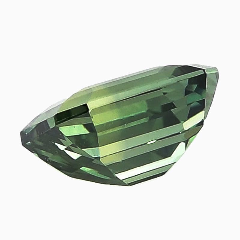 teal bluish yellowish green sapphire gemstone