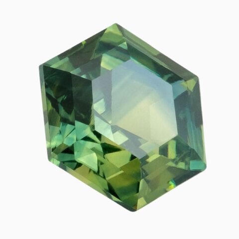 Natural unheated green-yellow-blue sapphire