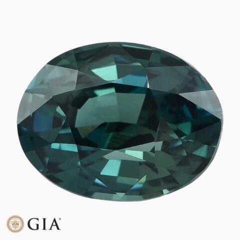 Natural unheated greenish blue sapphire