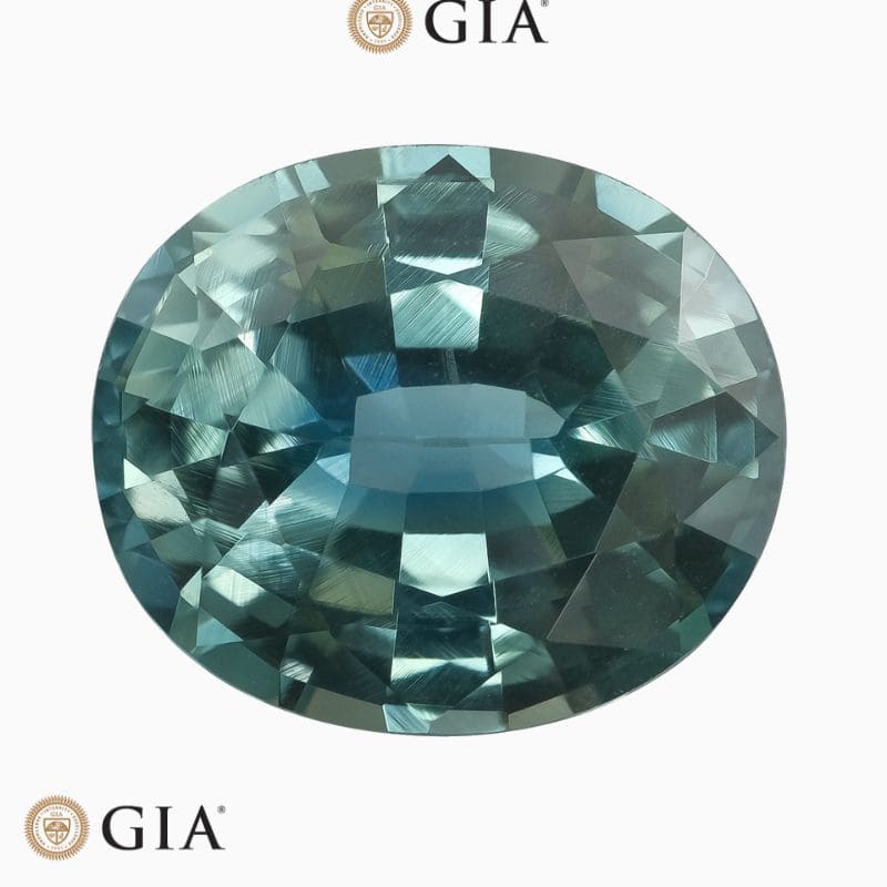 Natural greenish blue sapphire