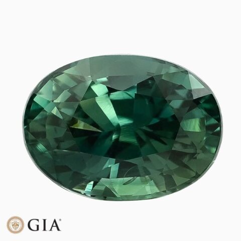 Natural unheated greenish blue sapphire
