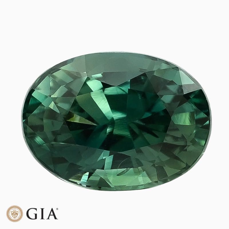 Natural unheated greenish blue sapphire
