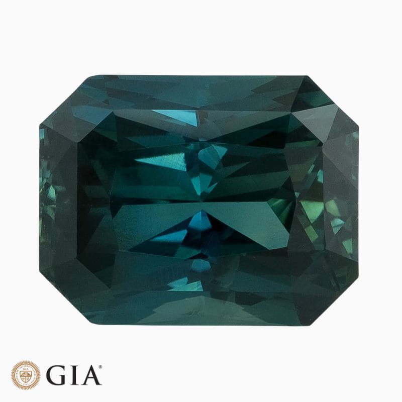 Natural unheated greenish blue sapphire