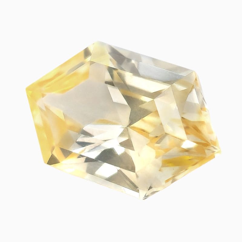 Natural yellow sapphire gemstone
