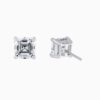 Asscher Cut IGI Diamond Stud Earrings in 14K gold