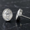 IGI Certified Oval Cut Bezel Set Lab Grown Diamond Stud Earrings