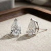 IGI Certified Pear Cut Lab Grown Diamond Stud Earring