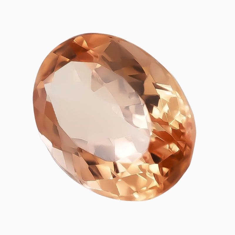 Natural orange imperial topaz gemstone