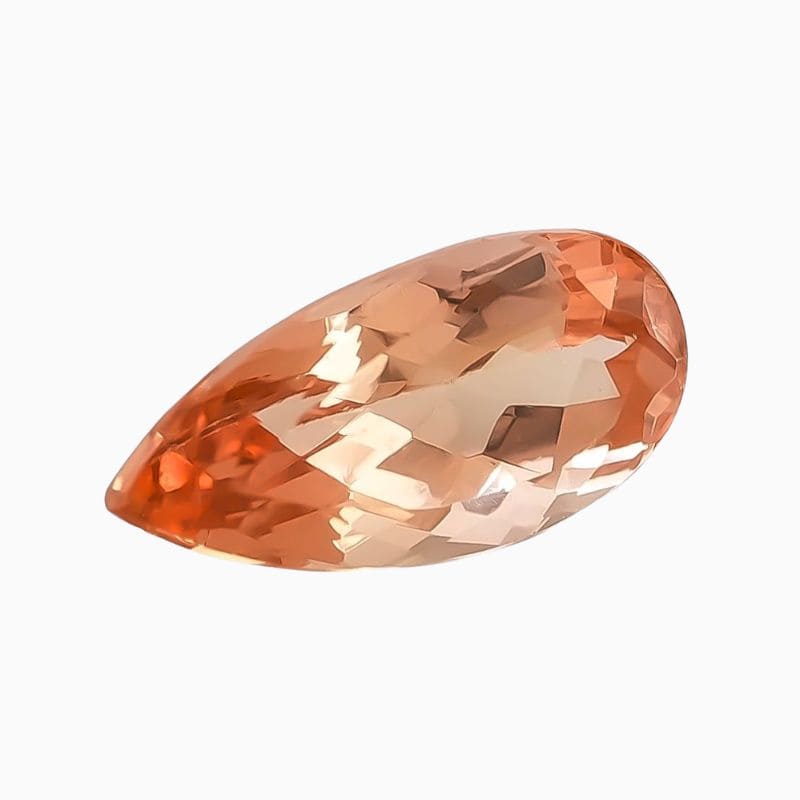 Natural orange imperial topaz gemstone