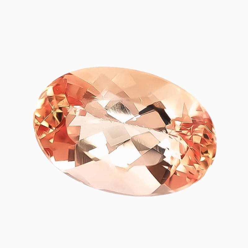 Natural pink-orange imperial topaz gemstone