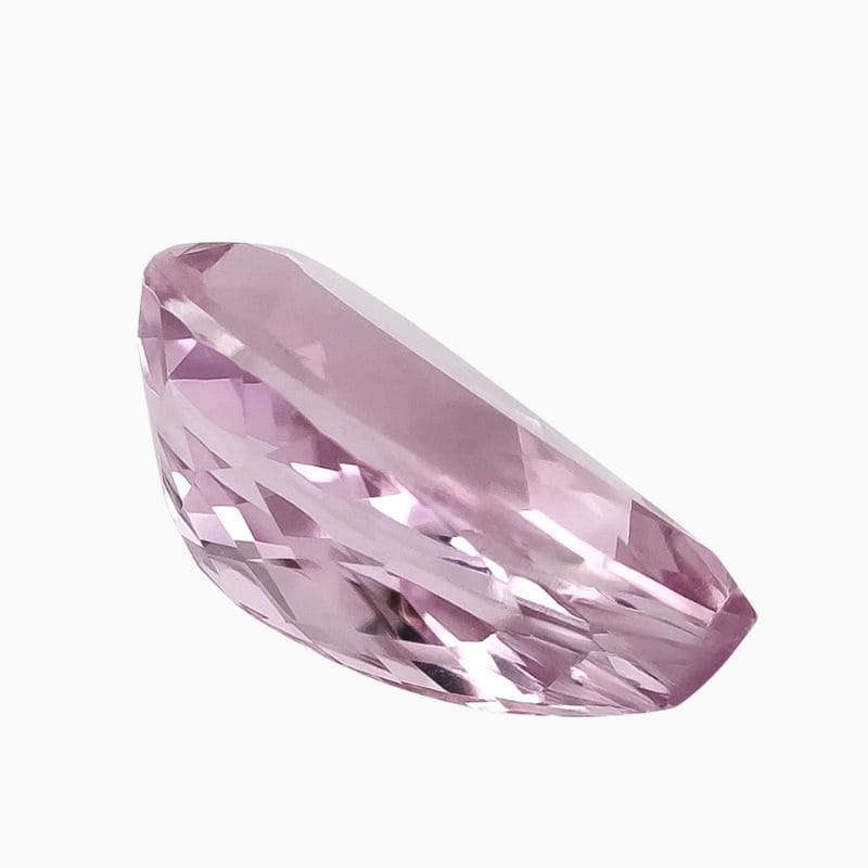 Natural pink kunzite gemstone