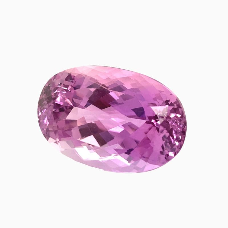 Natural kunzite gemstone