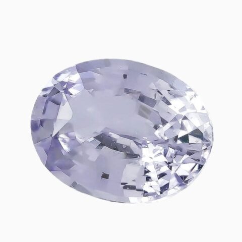 Natural light purple sapphire gemstone