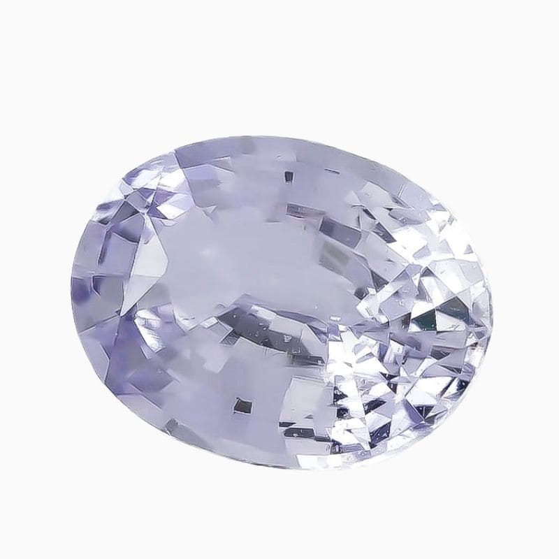 Natural light purple sapphire gemstone