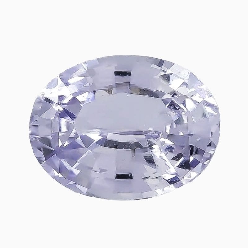 Natural light purple sapphire gemstone