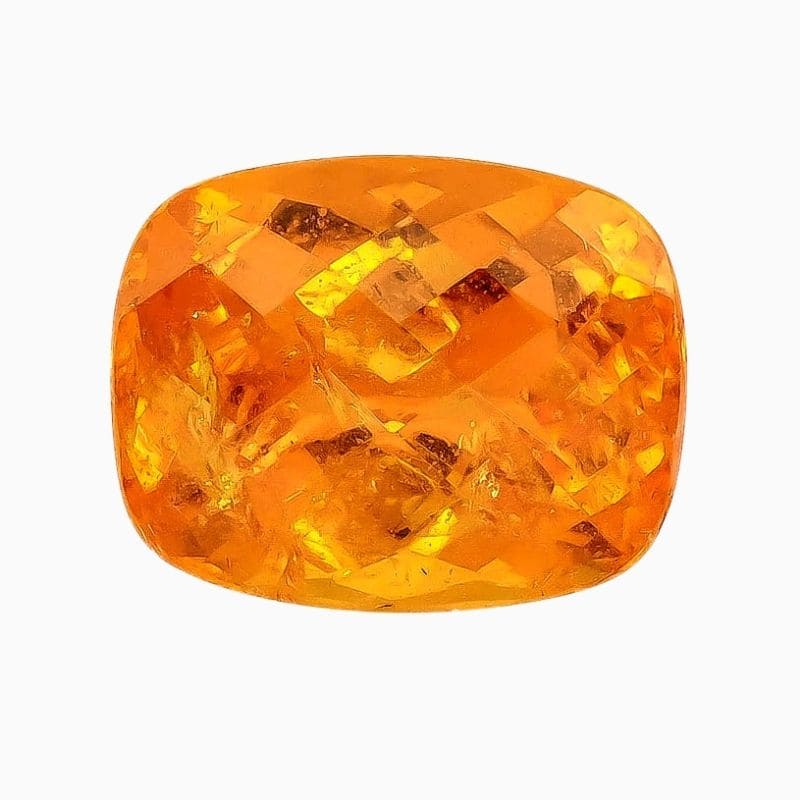 natural natural mandarin garnet 3 32 carats gemstone