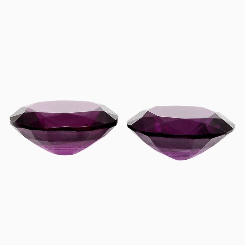 Natural mozambique purple garnet matching pair