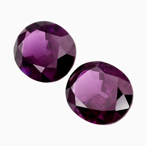 Natural mozambique purple garnet matching pair