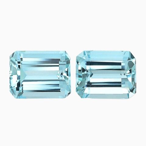 Natural aquamarine matching pair