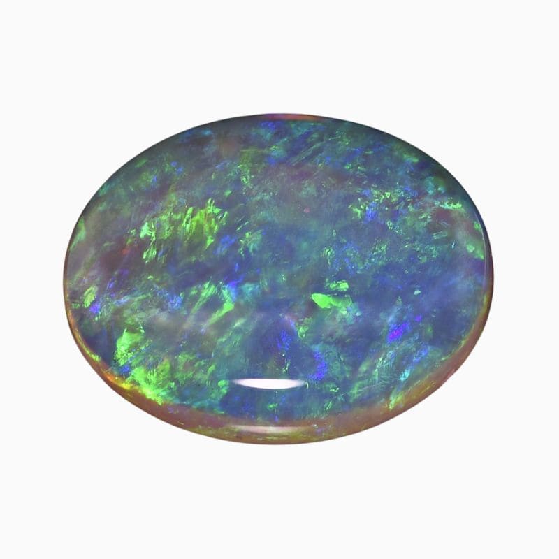 australian-crystal-opal-gemstone, natural Australian crystal opal, opal gemstone, oval, multi-color, crystal opal, loose opal, fine jewelry gemstone