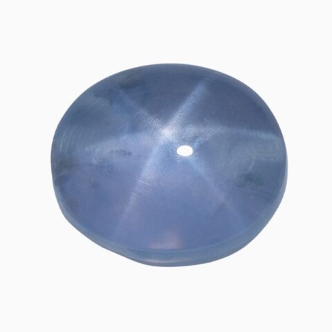 Natural blue gray star sapphire gemstone