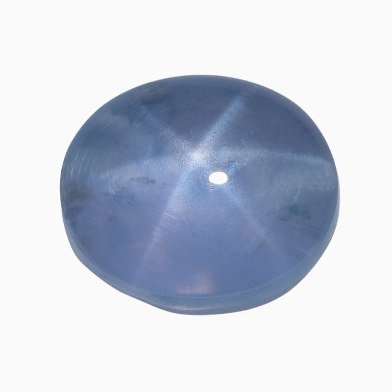 Natural blue gray star sapphire gemstone