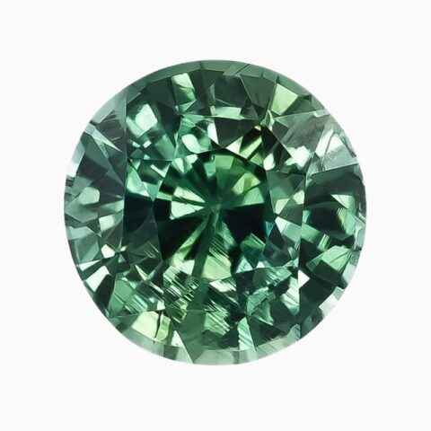 Natural blue-green sapphire gemstone