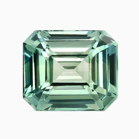 Natural blue-green sapphire gemstone