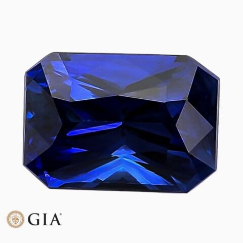 Natural blue sapphire gemstone
