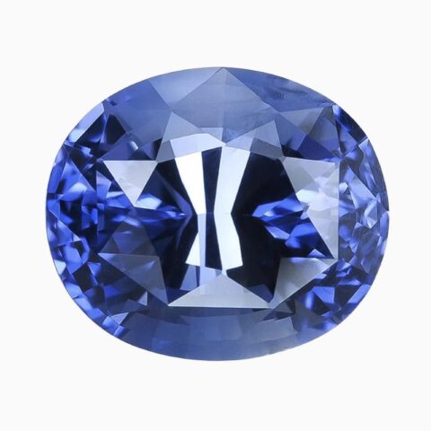 Natural blue sapphire gemstone