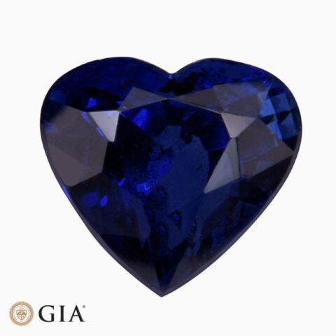 Natural blue sapphire gemstone