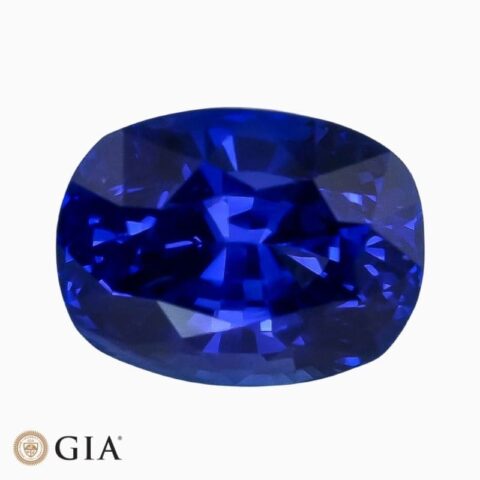 Natural blue sapphire gemstone