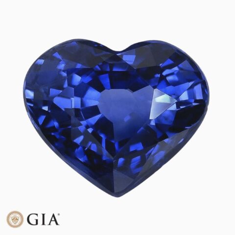 Natural blue sapphire gemstone