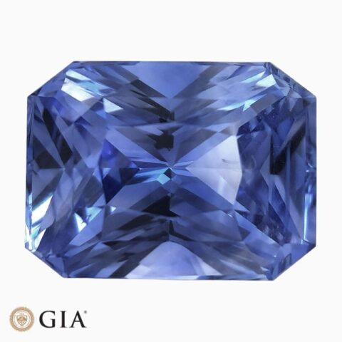 Natural blue sapphire gemstone