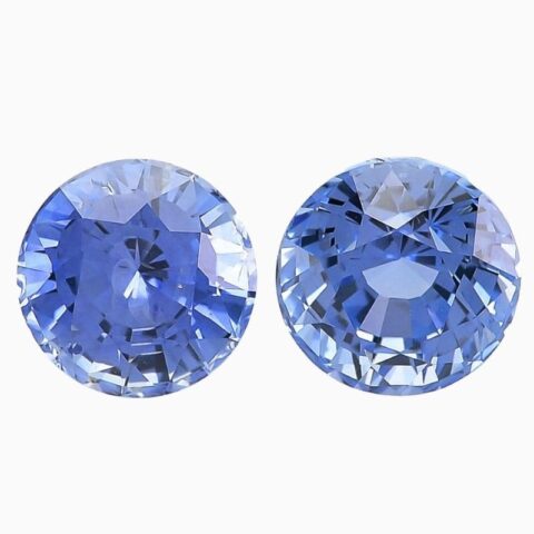 Natural blue sapphire matching pair