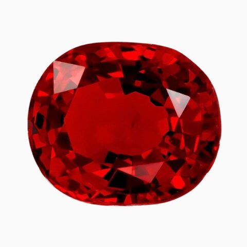 Natural red spinel gemstone