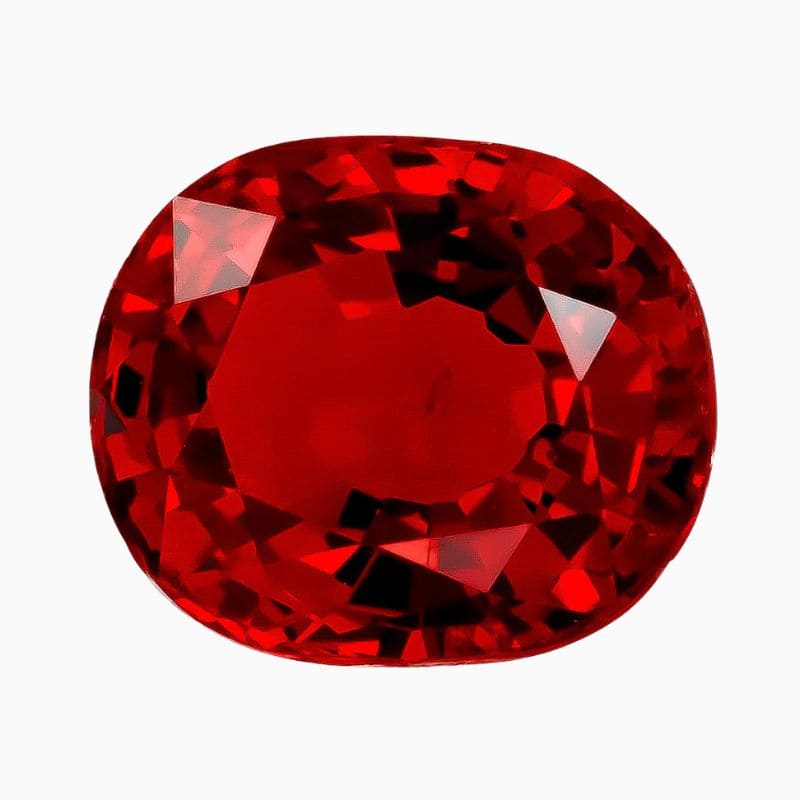 Natural red spinel gemstone