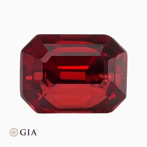 Natural red spinel gemstone