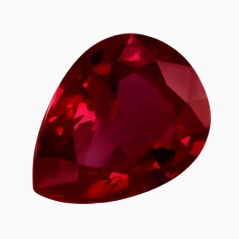 Natural burma ruby gemstone