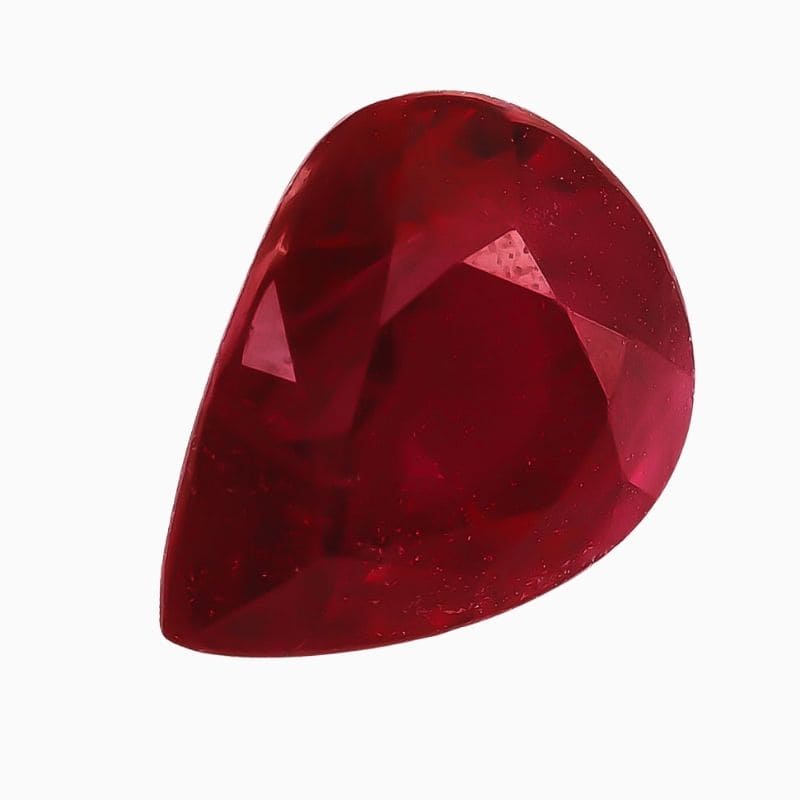 Natural burma ruby gemstone