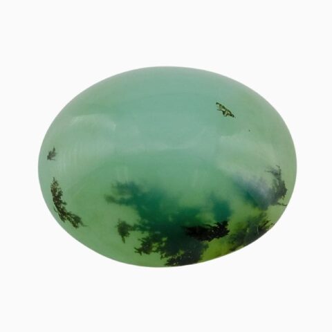 Natural dendritic blue opal gemstone