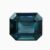 Natural green-blue sapphire gemstone