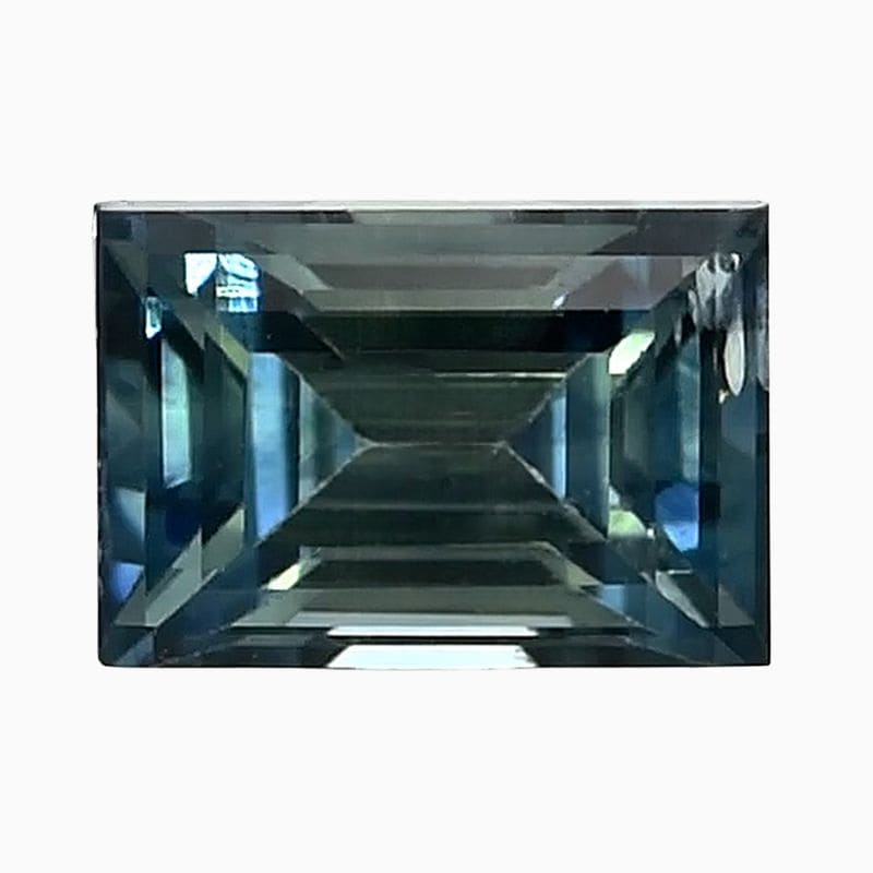 Natural green-blue sapphire gemstone